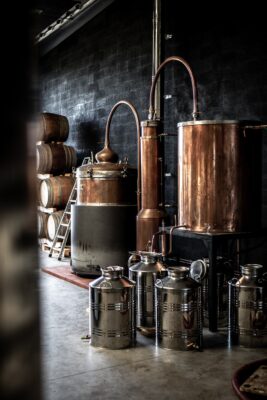 L'alambic de la distillerie Franc-Tireur